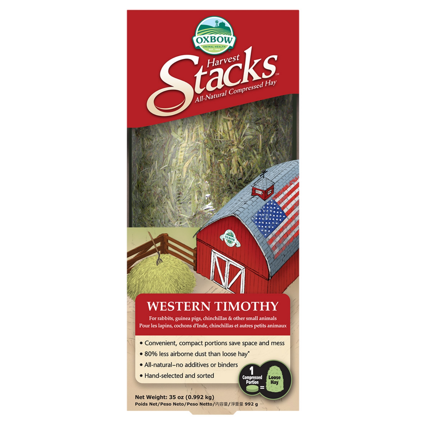 Picture of OXBOW HARVEST STACKS WESTERN TIMOTHY - 0.992kg/35oz