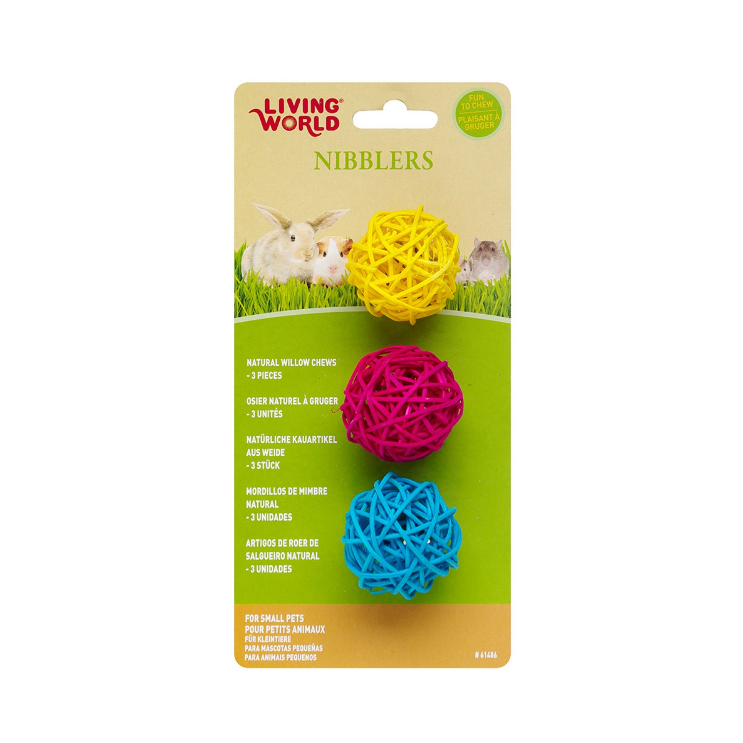 Picture of LIVING WORLD NIBBLERS WILLOW CHEW BALLS (61486) - 3/pk