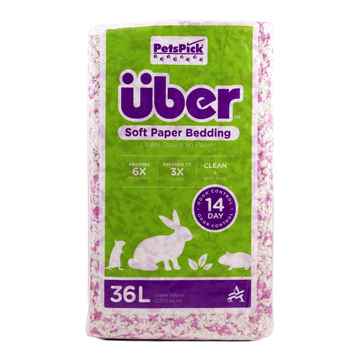Picture of PREMIER PET UBER CONFETTI SOFT PAPER BEDDING White/Pink - 36L expanded