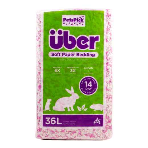 Picture of PREMIER PET UBER CONFETTI SOFT PAPER BEDDING White/Pink - 36L expanded