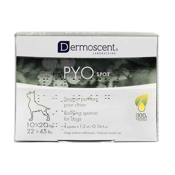 Picture of DERMOSCENT PYOSPOT for DOGS 10 to 20kg - 4 x 1.2ml