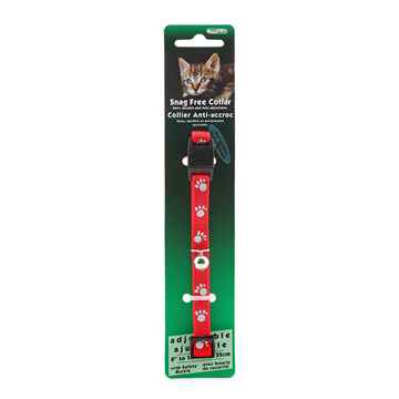 Picture of COLLAR CAT REFLECTIVE SNAG FREE BREAK AWAY-Red