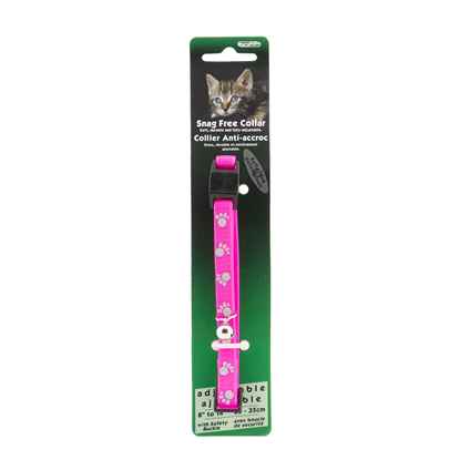Picture of COLLAR CAT REFLECT SNAG FREE BREAK AWAY- Neon Pink