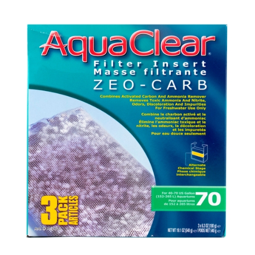 Picture of AQUACLEAR 70 ZEO-CARB FILTER INSERT (A1406) 3 piece