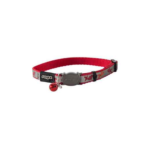 Picture of COLLAR ROGZ BREAK AWAY REFLECTOCAT Adjustable Red Fish - 1/4in x 6-9in