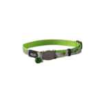 Picture of COLLAR ROGZ BREAK AWAY REFLECTOCAT Adjustable Lime Fish - 1/4in x 6-9in
