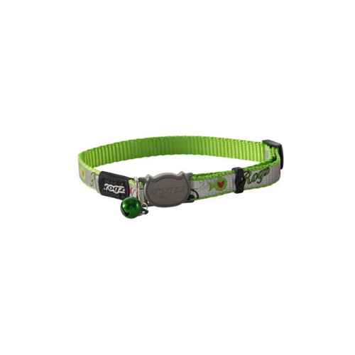 Picture of COLLAR ROGZ BREAK AWAY REFLECTOCAT Adjustable Lime Fish - 1/4in x 6-9in