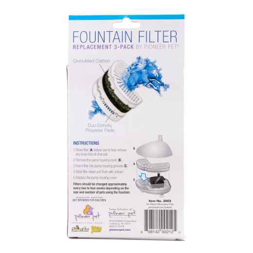 Picture of PIONEER PET Stainless Steel  DRINKING FOUNTAIN Repl Filter - 3/pk