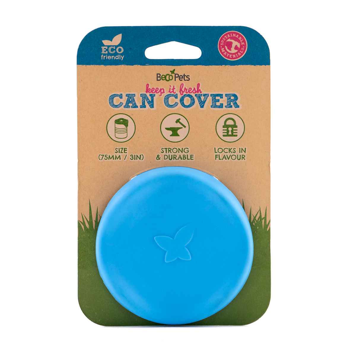 Picture of PET CAN COVERS BECO Silicone Rubber Blue - 7.5cm diameter