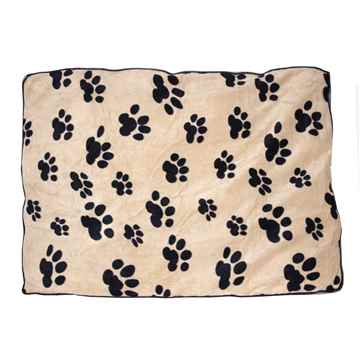 Picture of PET BED UNLEASHED GUSSET LUXURY FLEECE PAW PRINT  - 29in x 40in