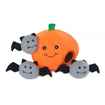 Picture of HALLOWEEN TOY CANINE ZIPPYPAW BURROW - Pumpkin with Bats 