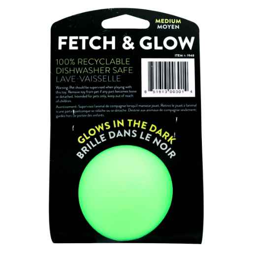 Picture of TOY DOG SPUNKY PUP Fetch & Glow Ball Medium - 1/pk