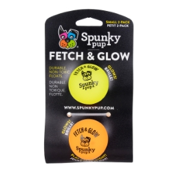 Picture of TOY DOG SPUNKY PUP Fetch & Glow Ball Small - 2/pk