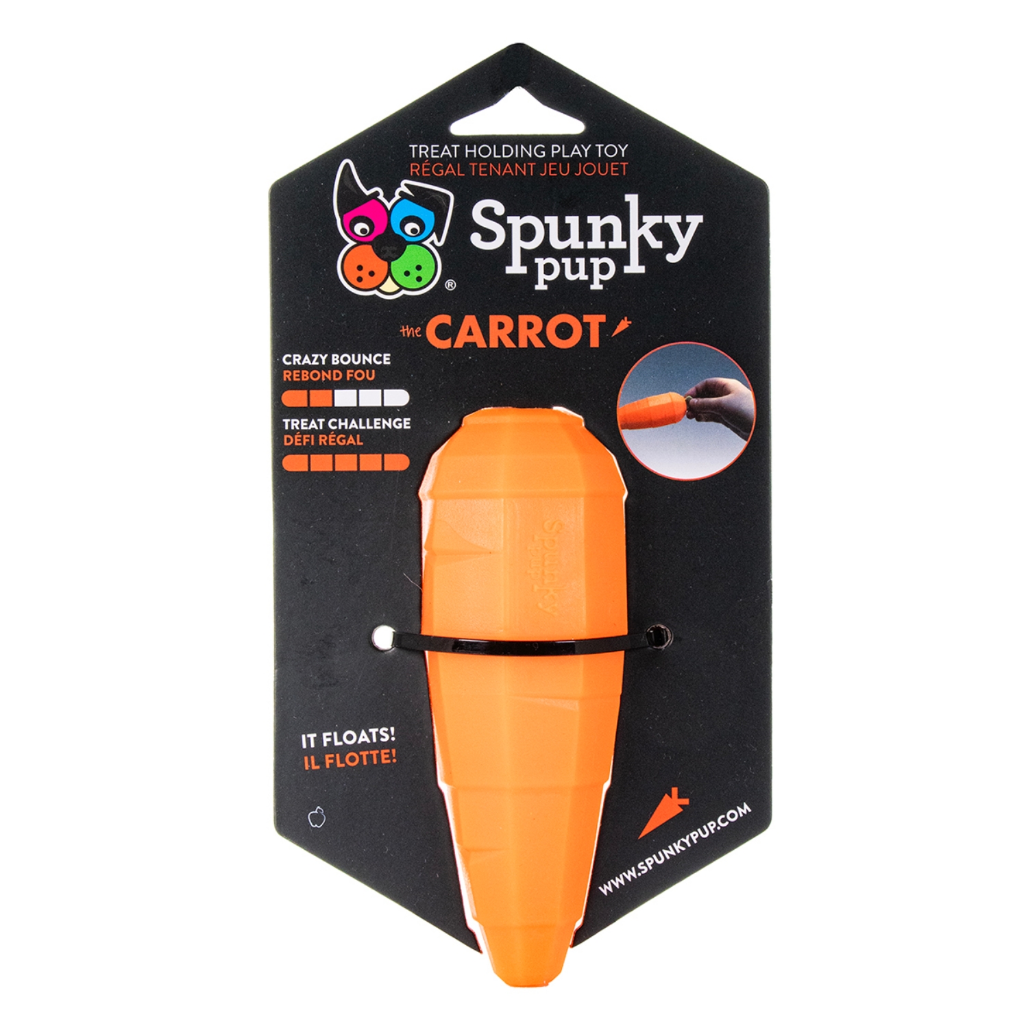 Picture of TOY DOG SPUNKY PUP Treat Holding Toy - Carrot