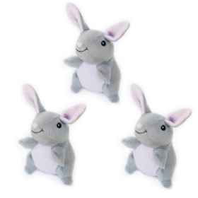 Show details for TOY DOG ZIPPYPAWS Miniz Bunnies - 3/pk Picture of TOY DOG ZIPPYPAWS Miniz Bunnies - 3/pk