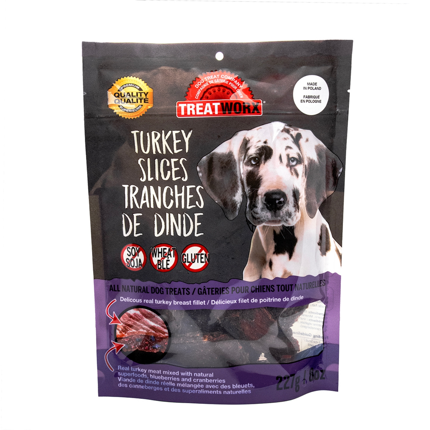 Picture of TREATWORX All Natural Turkey Slices Dog Treats - 8oz/227g