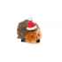 Picture of XMAS HOLIDAY CANINE ZIPPYPAWS Plush Hedgehog w/ Hat - Small 