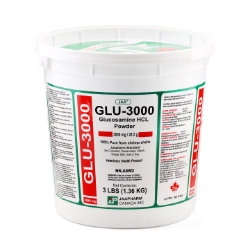 Picture of GLU 3000 GLUCOSAMINE HCL POWDER 3000mg/28.5g - 1.36kg / 3 lb