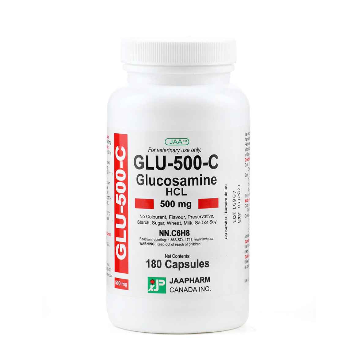 Picture of CON-GLU 500-C 500mg PLAIN CAPSULES - 180`s