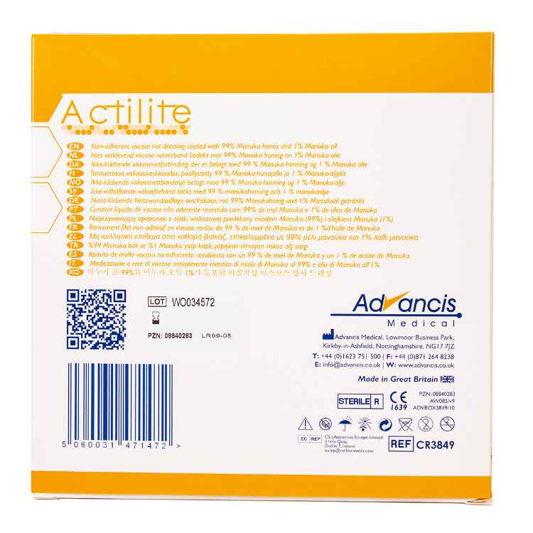 Picture of ACTILITE DRESSING w/MANUKA HONEY 10cm x 10cm - 10's