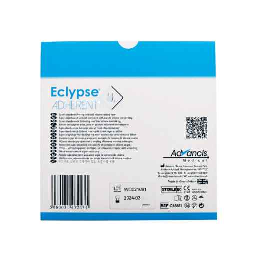 Picture of ECLYPSE ADHERENT SUPER ABSORBENT DRESSING 10cm x 10cm - 10's