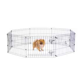 Show details for EXERCISE PEN Simply Essential BLACK X Small - 8 panels 24inW x 18inH Picture of EXERCISE PEN Simply Essential BLACK X Small - 8 panels 24inW x 18inH