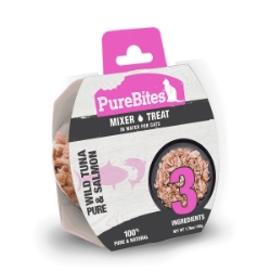 Picture of FELINE PUREBITES TUNA & WILD SALMON in WATER - 12 x 1.76oz/50g