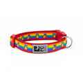 Picture of COLLAR RC CLIP Adjustable Rainbow Paws - 1in x 15-25in