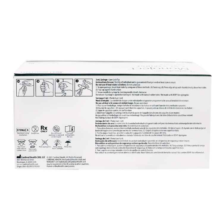 Picture of SYRINGE MONO 3cc LUER LOCK TIP - 100s 