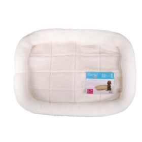 Show details for PET BED Simply Essential FLEECE CRATE BED White - 30inL x 19inW Picture of PET BED Simply Essential FLEECE CRATE BED White - 30inL x 19inW