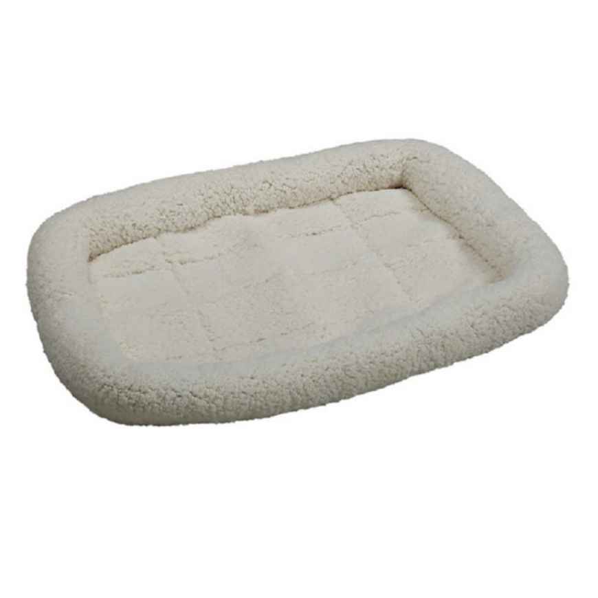 Picture of PET BED Simply Essential FLEECE CRATE BED White - 36inL x 22inW