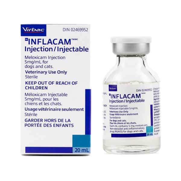 Picture of INFLACAM INJECTABLE 5mg/ml  (MELOXICAM) for DOGS and CATS - 20ml
