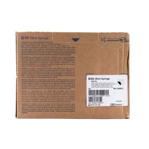 Picture of SYRINGE BD 30cc LUER SLIP TIP - 56's