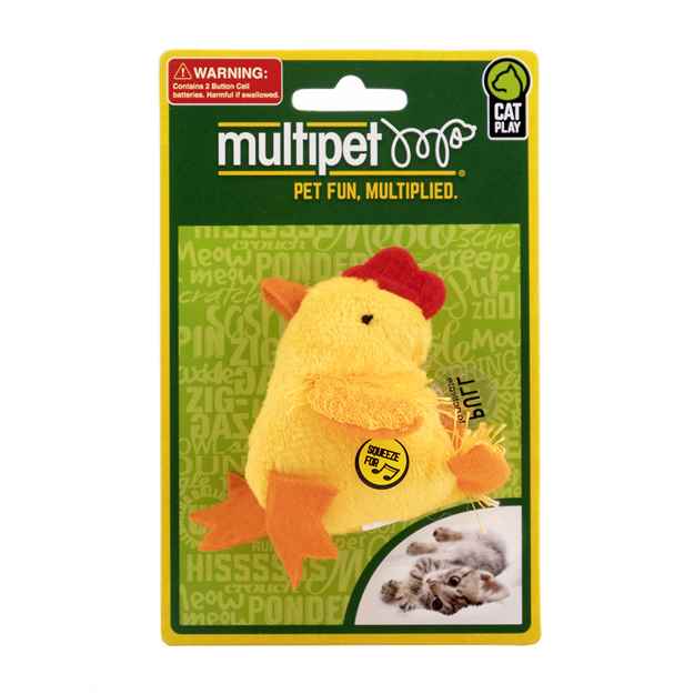 Picture of TOY CAT MULTIPET Look Who's Talking Chicken with Catnip - 1.25in