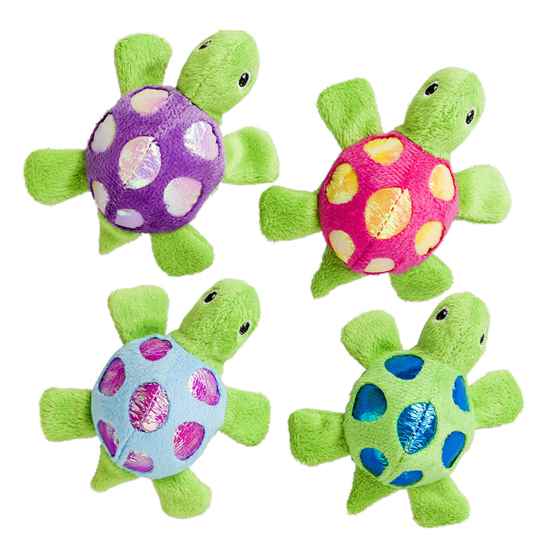 Picture of TOY CAT SPOT Shimmer Glimmer Turtle with Catnip Assorted