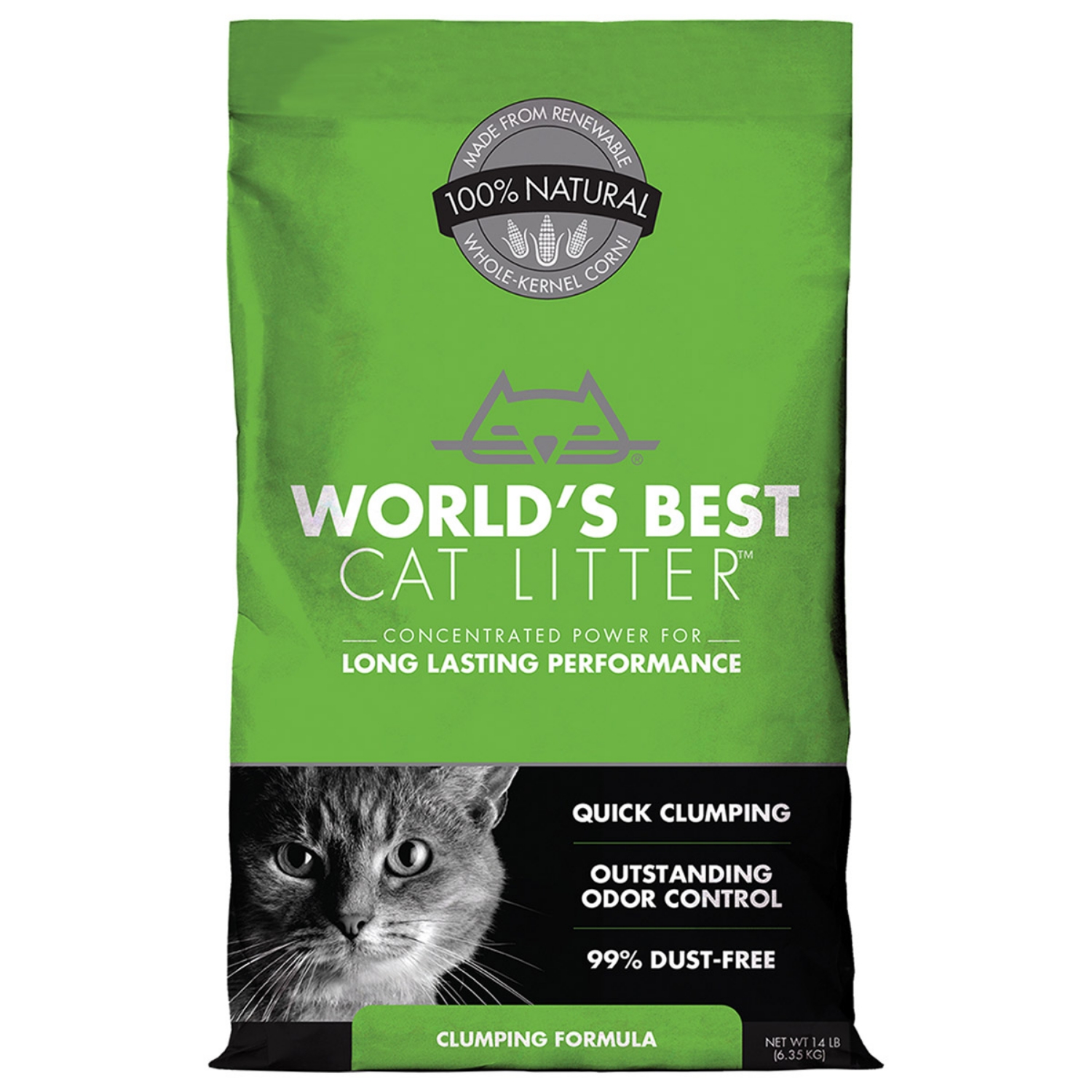 Picture of WORLD'S BEST KERNEL CORN Original Clumping – Low Dust, Renewable Ingredients - 14lbs