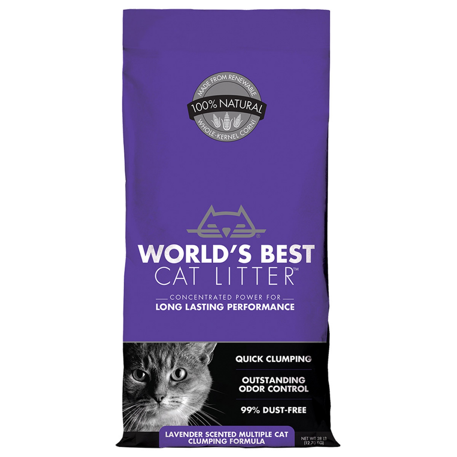 Picture of WORLD'S BEST KERNEL CORN Multi-Cat Litter – Lavender Scent, Low Dust - 28lbs
