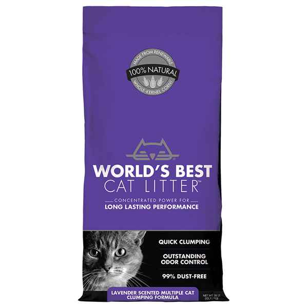 Picture of CAT LITTER WORLDS BEST(KERNEL CORN)Multi Cat Lavender Scent - 28lbs