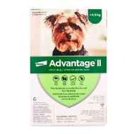 Picture of ADVANTAGE II GREEN 6 x 0.4ml DOGS UNDER 4.5kg - 6's (su12)