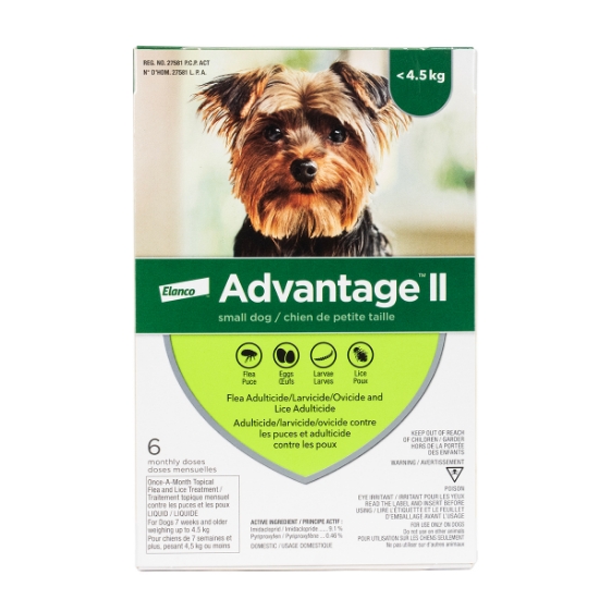 Picture of ADVANTAGE II CANINE SMALL DOG UNDER 4.5kg - 6's (su12)