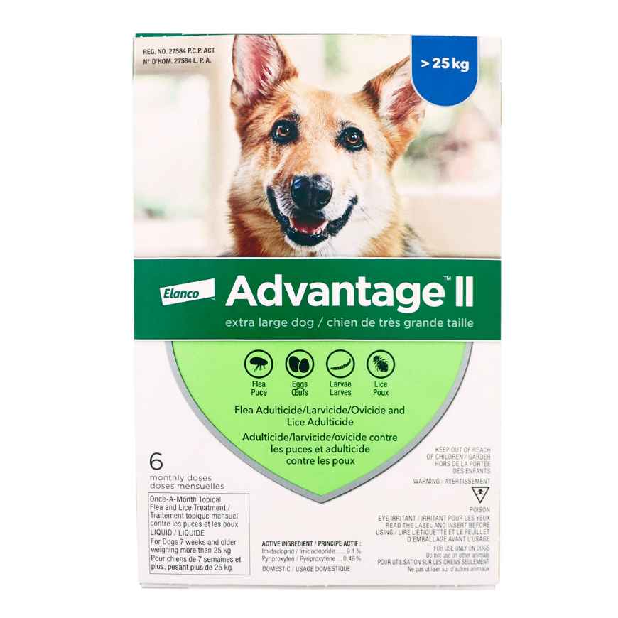 Picture of ADVANTAGE II BLUE 6 X 4.0ML OVER 25KG EXTRA LARGE DOG (su12)