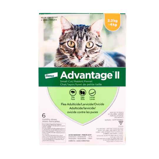 Picture of ADVANTAGE II ORANGE 6 x 0.4ml CATS UNDER 4KG (su 12)