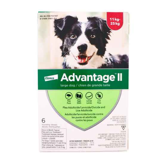 Picture of ADVANTAGE II RED 6 x 2.5ml DOGS 11kg - 25kg  (su12)