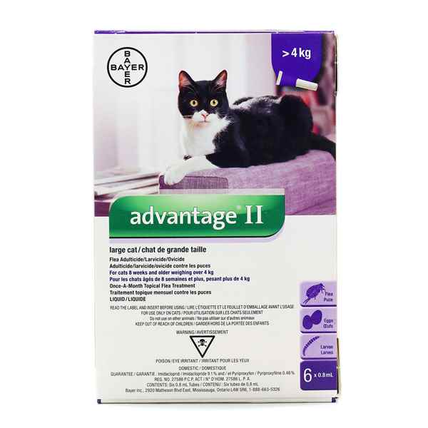 Picture of ADVANTAGE II PURPLE 6 x 0.8ml CATS OVER 4KG (su 12)