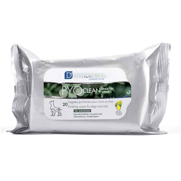 Picture of DERMOSCENT PYOCLEAN WIPES for DOGS - 20/pk