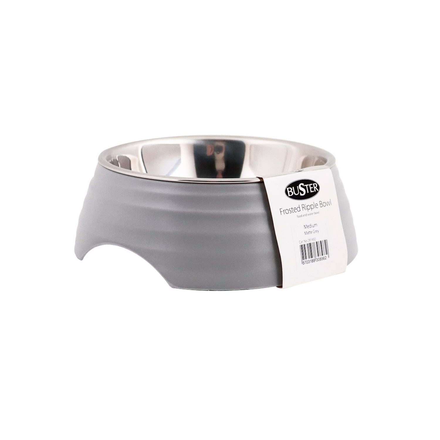 Picture of Buster Bowl 2-In-1 Melamine Frosted Ripple Matte Grey - 350ml