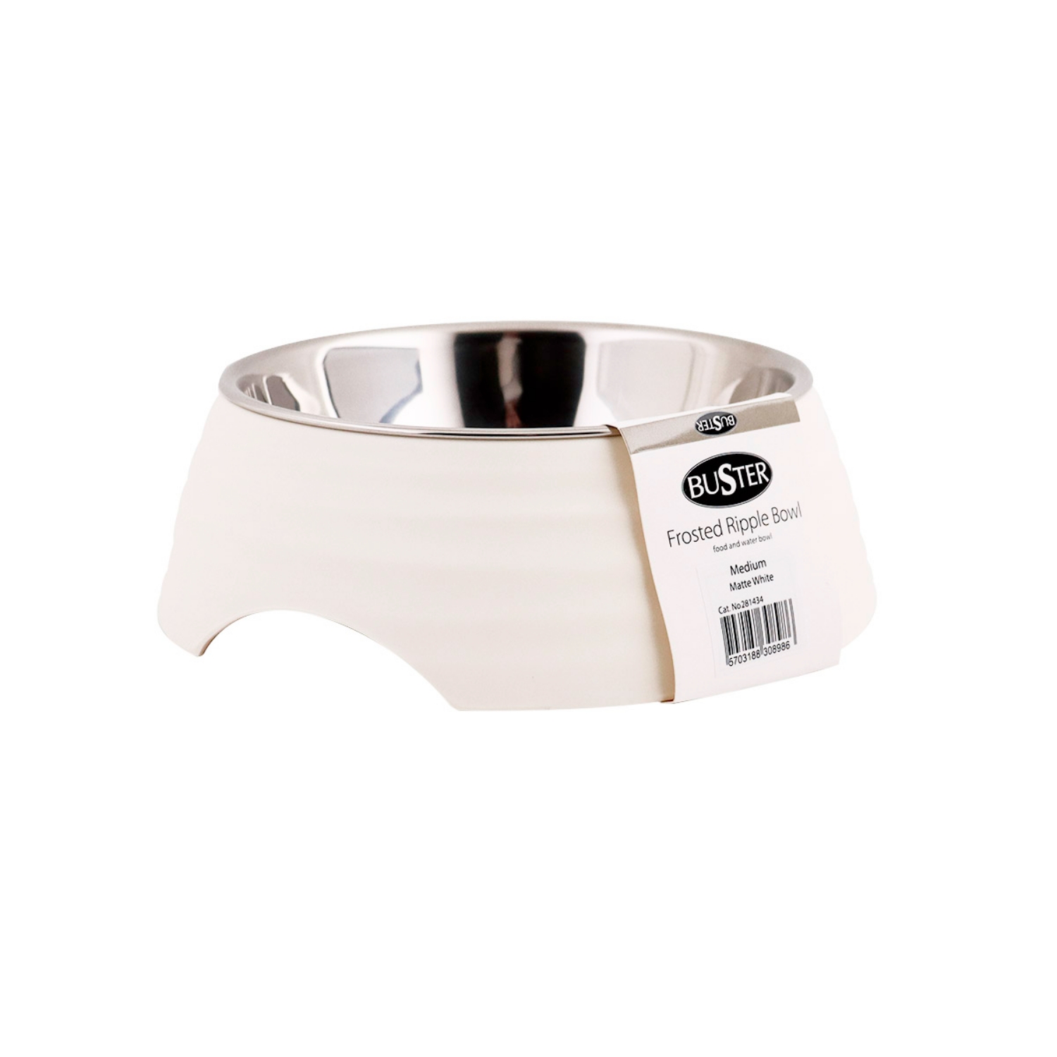 Picture of Bowl Buster 2-In-1 Melamine Frosted Ripple Matte White - 350ml