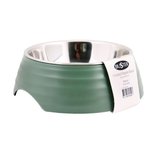 Picture of BOWL BUSTER 2-IN-1 MELAMINE Frosted Ripple Dusty Green - 350ml