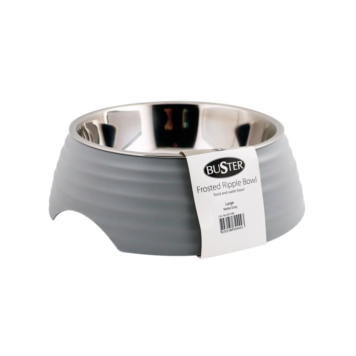 Picture of Bowl Buster 2-In-1 Melamine Frosted Ripple Matte Grey - 700ml