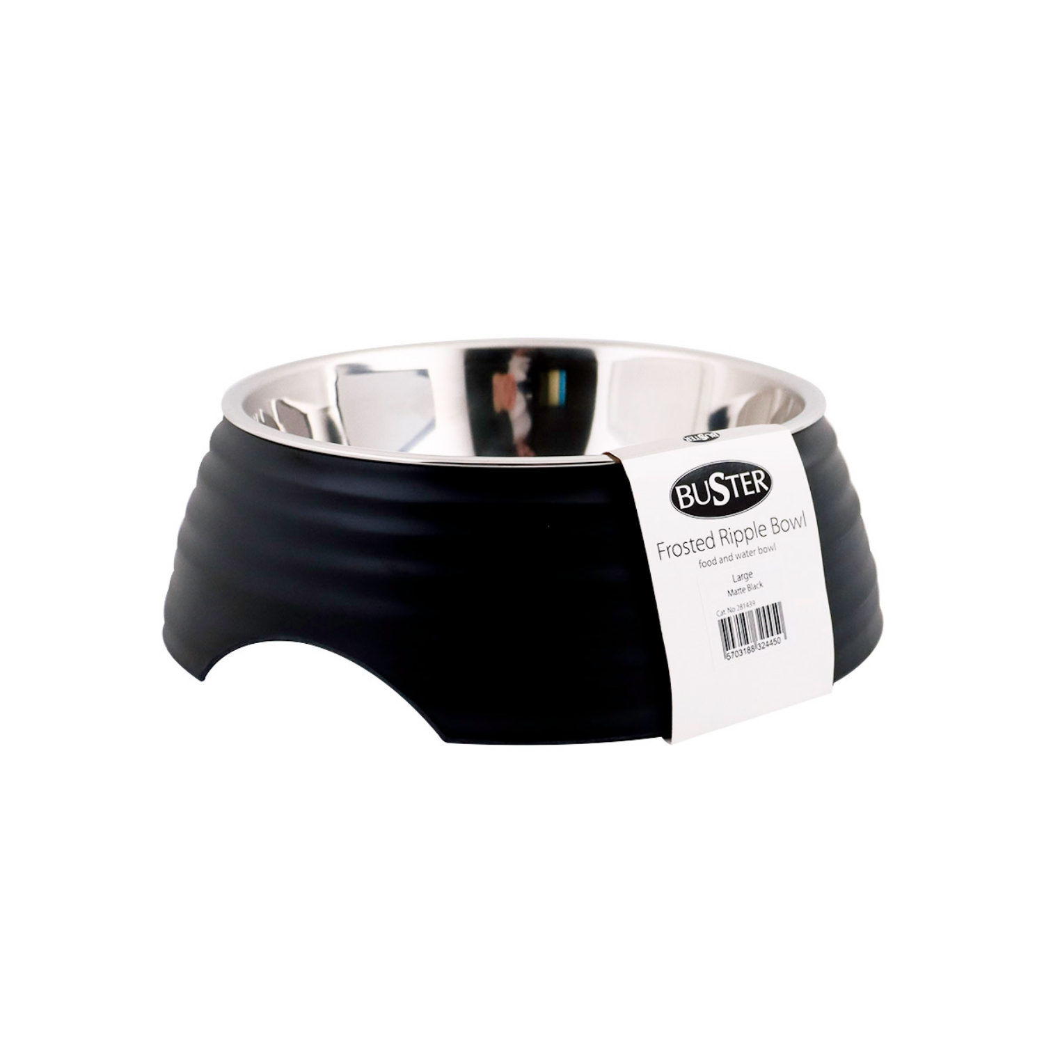 Picture of Bowl Buster 2-In-1 Melamine Frosted Ripple Matte Black - 700ml
